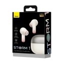 BEZPRZEWODOWE SŁUCHAWKI DOKANAŁOWE STORM 1 BLUETOOTH 5.2 TWS Z ANC/ENC BIAŁY