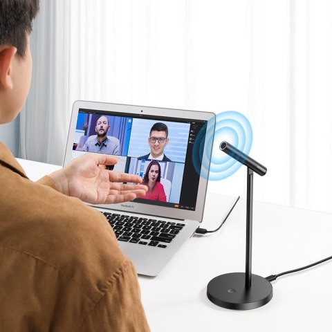 BIURKOWY MIKROFON DO KOMPUTERA LAPTOPA USB TYP C CZARNY BIURKOWY MIKROFON DO KOMPUTERA LAPTOPA USB TYP C CZARNY