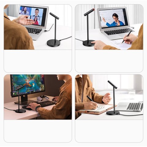 BIURKOWY MIKROFON DO KOMPUTERA LAPTOPA USB TYP C CZARNY BIURKOWY MIKROFON DO KOMPUTERA LAPTOPA USB TYP C CZARNY