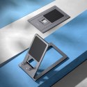 BIURKOWY STOJAK UCHWYT PODSTAWKA NA TABLET SKŁADANA SZARY