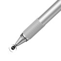 DWUSTRONNY POJEMNOŚCIOWY RYSIK DISC STYLUS + ŻELOPIS DŁUGOPIS SREBRNY