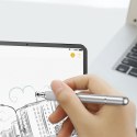 DWUSTRONNY POJEMNOŚCIOWY RYSIK DISC STYLUS + ŻELOPIS DŁUGOPIS SREBRNY