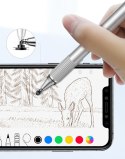 DWUSTRONNY POJEMNOŚCIOWY RYSIK DISC STYLUS + ŻELOPIS DŁUGOPIS SREBRNY