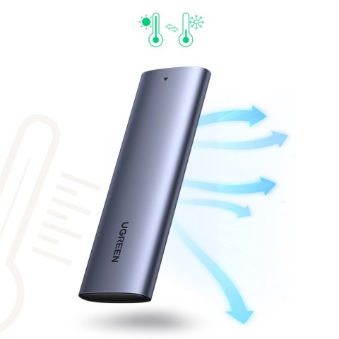 KIESZEŃ NA DYSK OBUDOWA DYSKU TWARDEGO M.2 B-KEY SATA 3.0 SZARY + KABEL USB TYP C KIESZEŃ NA DYSK OBUDOWA DYSKU TWARDEGO M.2 B-KEY SATA 3.0 SZARY + KABEL USB TYP C