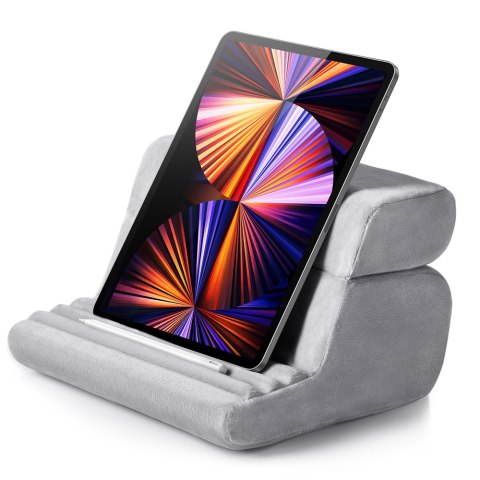 SKŁADANA PODSTAWKA NA TABLET TELEFON WELUROWA SZARY SKŁADANA PODSTAWKA NA TABLET TELEFON WELUROWA SZARY