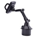 UCHWYT SAMOCHODOWY DO SMARTFONA DO MIEJSCA NA KUBEK CUP HOLDER CZARNY