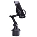 UCHWYT SAMOCHODOWY DO SMARTFONA DO MIEJSCA NA KUBEK CUP HOLDER CZARNY