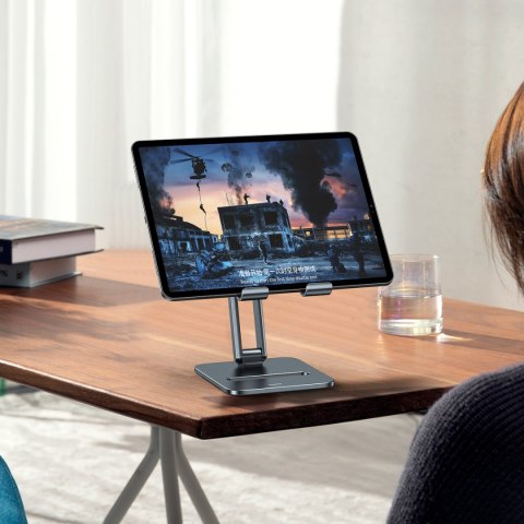 PODSTAWKA STOJAK METALOWY DO SMARTFONA DESKTOP BIAXIAL FOLDABLE DO 13" SZARY PODSTAWKA STOJAK METALOWY DO SMARTFONA DESKTOP BIAXIAL FOLDABLE DO 13" SZARY