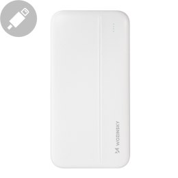 POWERBANK LI-PO 10000MAH 2XUSB BIAŁY