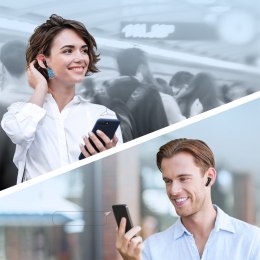 SŁUCHAWKI TWS BEZPRZEWODOWE ENC WODOODPORNE IPX4 BLUETOOTH 5.3 CZARNY