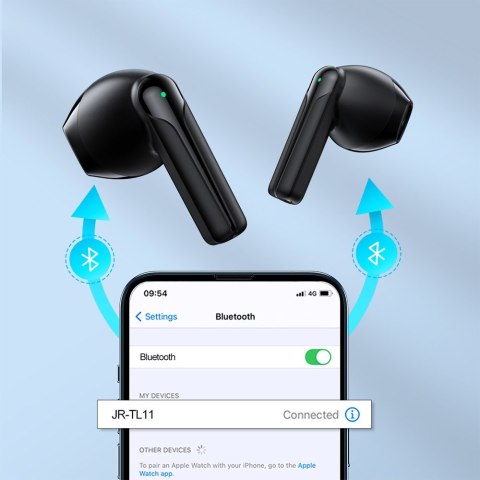 SŁUCHAWKI TWS BEZPRZEWODOWE ENC WODOODPORNE IPX4 BLUETOOTH 5.3 CZARNY SŁUCHAWKI TWS BEZPRZEWODOWE ENC WODOODPORNE IPX4 BLUETOOTH 5.3 CZARNY