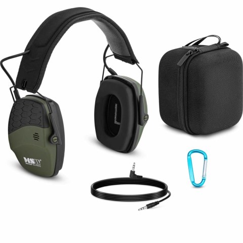 SŁUCHAWKI OCHRONNE WYGŁUSZAJĄCE ZAGŁUSZKI AKTYWNE STRZELECKIE AUX BLUETOOTH - ZIELONE SŁUCHAWKI OCHRONNE WYGŁUSZAJĄCE ZAGŁUSZKI AKTYWNE STRZELECKIE AUX BLUETOOTH - ZIELONE