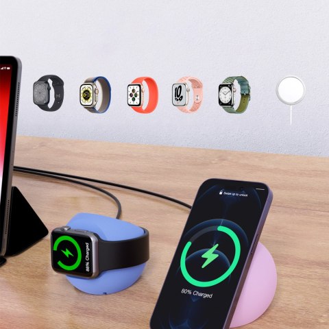 UCHWYT PODSTAWKA NA ŁADOWARKĘ INDUKCYJNĄ STOJAK NA TELEFON MAGSAFE NIEBIESKI UCHWYT PODSTAWKA NA ŁADOWARKĘ INDUKCYJNĄ STOJAK NA TELEFON MAGSAFE NIEBIESKI