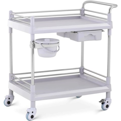 WÓZEK LABORATORYJNY ZABIEGOWY KOSMETYCZNY 2 PÓŁKI 1 SZUFLADA 82 X 52 X 91 CM 20 KG WÓZEK LABORATORYJNY ZABIEGOWY KOSMETYCZNY 2 PÓŁKI 1 SZUFLADA 82 X 52 X 91 CM 20 KG