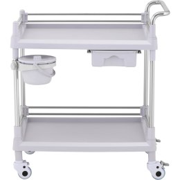 WÓZEK LABORATORYJNY ZABIEGOWY KOSMETYCZNY 2 PÓŁKI 1 SZUFLADA 82 X 52 X 91 CM 20 KG