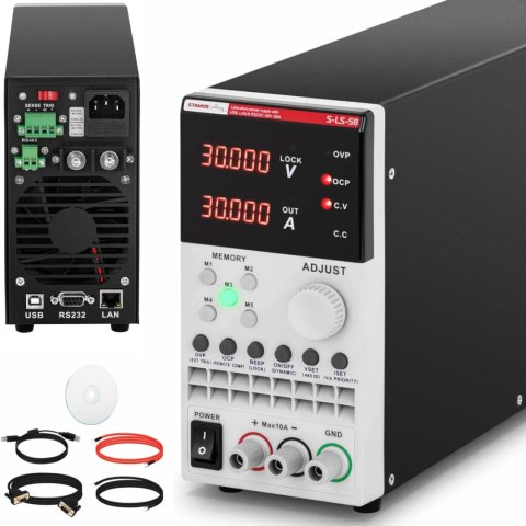 ZASILACZ LABORATORYJNY SERWISOWY 0-30 V 0-30 A 300 W USB LAN RS232 ZASILACZ LABORATORYJNY SERWISOWY 0-30 V 0-30 A 300 W USB LAN RS232