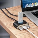 ADAPTER PRZEJŚCIÓWKA HUB 4W1 USB ADAPTER USB3.0 TO USB3.0*1+USB2.0*3 1M BLACK