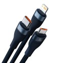 FLASH SERIES II KABEL USB USB-C IPHONE LIGHTNING MICROUSB 100W 1.2M NIEBIESKI