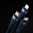 FLASH SERIES II KABEL USB USB-C IPHONE LIGHTNING MICROUSB 100W 1.2M NIEBIESKI