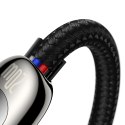 KABEL DO SZYBKIEGO ŁADOWANIA USB-C IPHONE LIGHTNING 20W Z WYŚWIETLACZEM MIERNIKIEM MOCY 2M CZARNY