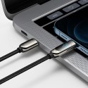 KABEL DO SZYBKIEGO ŁADOWANIA USB-C IPHONE LIGHTNING 20W Z WYŚWIETLACZEM MIERNIKIEM MOCY 2M CZARNY