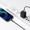 KABEL DO SZYBKIEGO ŁADOWANIA USB-C IPHONE LIGHTNING 20W Z WYŚWIETLACZEM MIERNIKIEM MOCY 2M CZARNY