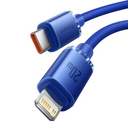 KABEL PRZEWÓD DO SZYBKIEGO ŁADOWANIA I TRANSFERU DANYCH USB-C IPHONE LIGHTNING 20W 1.2M NIEBIESKA