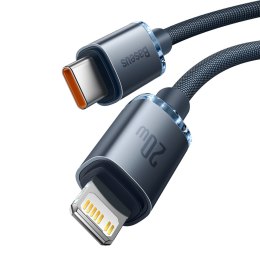 KABEL PRZEWÓD DO SZYBKIEGO ŁADOWANIA I TRANSFERU DANYCH USB-C IPHONE LIGHTNING 20W 2M CZARNY