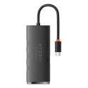 LITE SERIES PRZEJŚCIÓWKA HUB USB-C 4X USB 3.0 25CM CZARNY