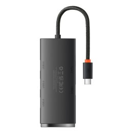 LITE SERIES PRZEJŚCIÓWKA HUB USB-C 4X USB 3.0 25CM CZARNY
