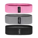 MATERIAŁOWE TAŚMY OPOROWE GUMY DO ĆWICZEŃ MINI BAND JOGA FITNESS CROSSFIT ZESTAW 3SZT