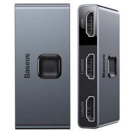 PRZEŁĄCZNIK ROZDZIELACZ SPLITTER SWITCH HDMI 2X HDMI 4K 30 HZ DWUKIERUNKOWY SZARY