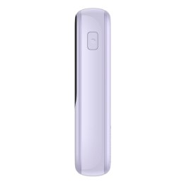 QPOW POWERBANK 10000MAH WBUDOWANY KABEL USB TYPU C 22.5W QUICK CHARGE FIOLETOWY