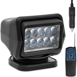REFLEKTOR POSZUKIWAWCZY SZPERACZ LED Z MAGNETYCZNĄ PODSTAWĄ I PILOTEM NA SAMOCHÓD ŁÓDŹ 9-32 V 50 W