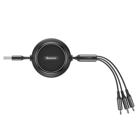 ROZWIJANY KABEL PRZEWÓD 3W1 USB MICROUSB IPHONE LIGHTNING USB-C 3.5A 35CM 120CM CZARNY ROZWIJANY KABEL PRZEWÓD 3W1 USB MICROUSB IPHONE LIGHTNING USB-C 3.5A 35CM 120CM CZARNY