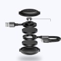 ROZWIJANY KABEL PRZEWÓD 3W1 USB MICROUSB IPHONE LIGHTNING USB-C 3.5A 35CM 120CM CZARNY