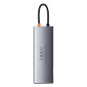 WIELOFUNKCYJNY HUB 9W1 USB-C 3XUSB 3.2 PD VGA FULL HD HDMI 4K CZYTNIK KART TF I SD RJ45 SZARY