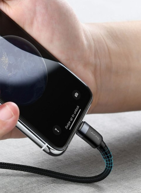 WYTRZYMAŁY NYLONOWY KABEL PRZEWÓD USB-C PD IPHONE LIGHTNING 18W QC3.0 1M CZARNY-SZARY WYTRZYMAŁY NYLONOWY KABEL PRZEWÓD USB-C PD IPHONE LIGHTNING 18W QC3.0 1M CZARNY-SZARY