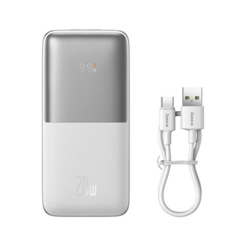 BIPOW PRO POWERBANK 10000MAH 20W + KABEL USB 3A 0.3M BIAŁY BIPOW PRO POWERBANK 10000MAH 20W + KABEL USB 3A 0.3M BIAŁY