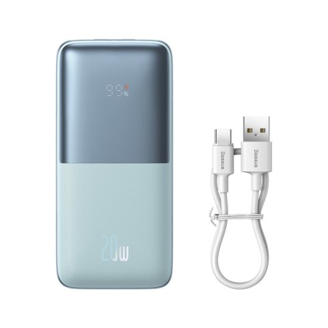 BIPOW PRO POWERBANK 10000MAH 20W + KABEL USB 3A 0.3M NIEBIESKI BIPOW PRO POWERBANK 10000MAH 20W + KABEL USB 3A 0.3M NIEBIESKI