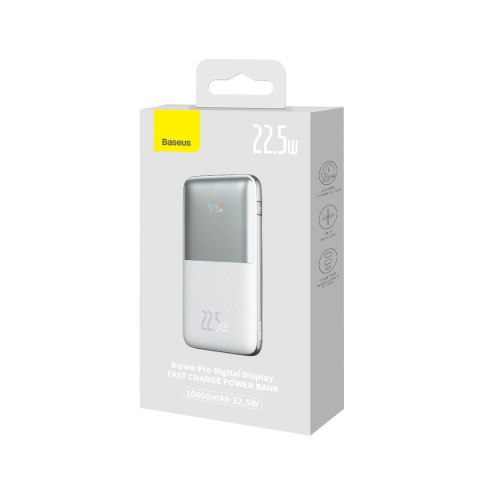 BIPOW PRO POWERBANK 10000MAH 22.5W + KABEL USB 3A 0.3M BIAŁY BIPOW PRO POWERBANK 10000MAH 22.5W + KABEL USB 3A 0.3M BIAŁY