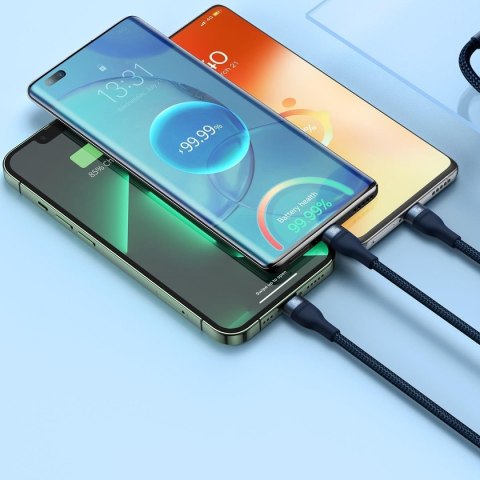 FLASH SERIES II KABEL USB-C USB TYP A IPHONE LIGHTNING MICROUSB 100W 1.5M NIEBIESKI FLASH SERIES II KABEL USB-C USB TYP A IPHONE LIGHTNING MICROUSB 100W 1.5M NIEBIESKI
