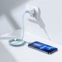 KABEL PRZEWÓD USB-C IPHONE LIGHTNING SZYBKIE ŁADOWANIE 20W 1.2M NIEBIESKI