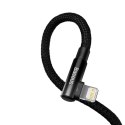 KĄTOWY KABEL PRZEWÓD POWER DELIVERY Z BOCZNYM WTYKIEM USB-C IPHONE LIGHTNING 1M 20W CZARNY