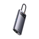 METAL GLEAM SERIES STACJA DOKUJĄCA HUB 4W1 USB-C 3XUSB 3.2 RJ45