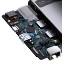 METAL GLEAM SERIES STACJA DOKUJĄCA HUB 4W1 USB-C 3XUSB 3.2 RJ45