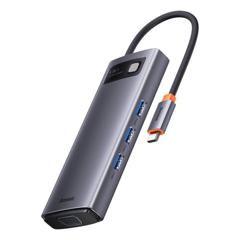 METAL GLEAM SERIES STACJA DOKUJĄCA HUB 6W1 USB-C HDMI 3XUSB 3.2 POWER DELIVERY VGA SZARY METAL GLEAM SERIES STACJA DOKUJĄCA HUB 6W1 USB-C HDMI 3XUSB 3.2 POWER DELIVERY VGA SZARY