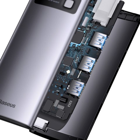 METAL GLEAM SERIES STACJA DOKUJĄCA HUB 6W1 USB-C HDMI 3XUSB 3.2 POWER DELIVERY VGA SZARY METAL GLEAM SERIES STACJA DOKUJĄCA HUB 6W1 USB-C HDMI 3XUSB 3.2 POWER DELIVERY VGA SZARY
