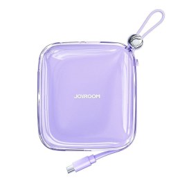 POWERBANK 10000MAH JELLY SERIES 22.5W Z KABLEM USB-C FIOLETOWY