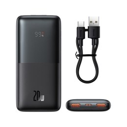 POWERBANK BIPOW PRO 10000MAH 20W Z KABLEM USB USB-C 3A 0.3M CZARNY